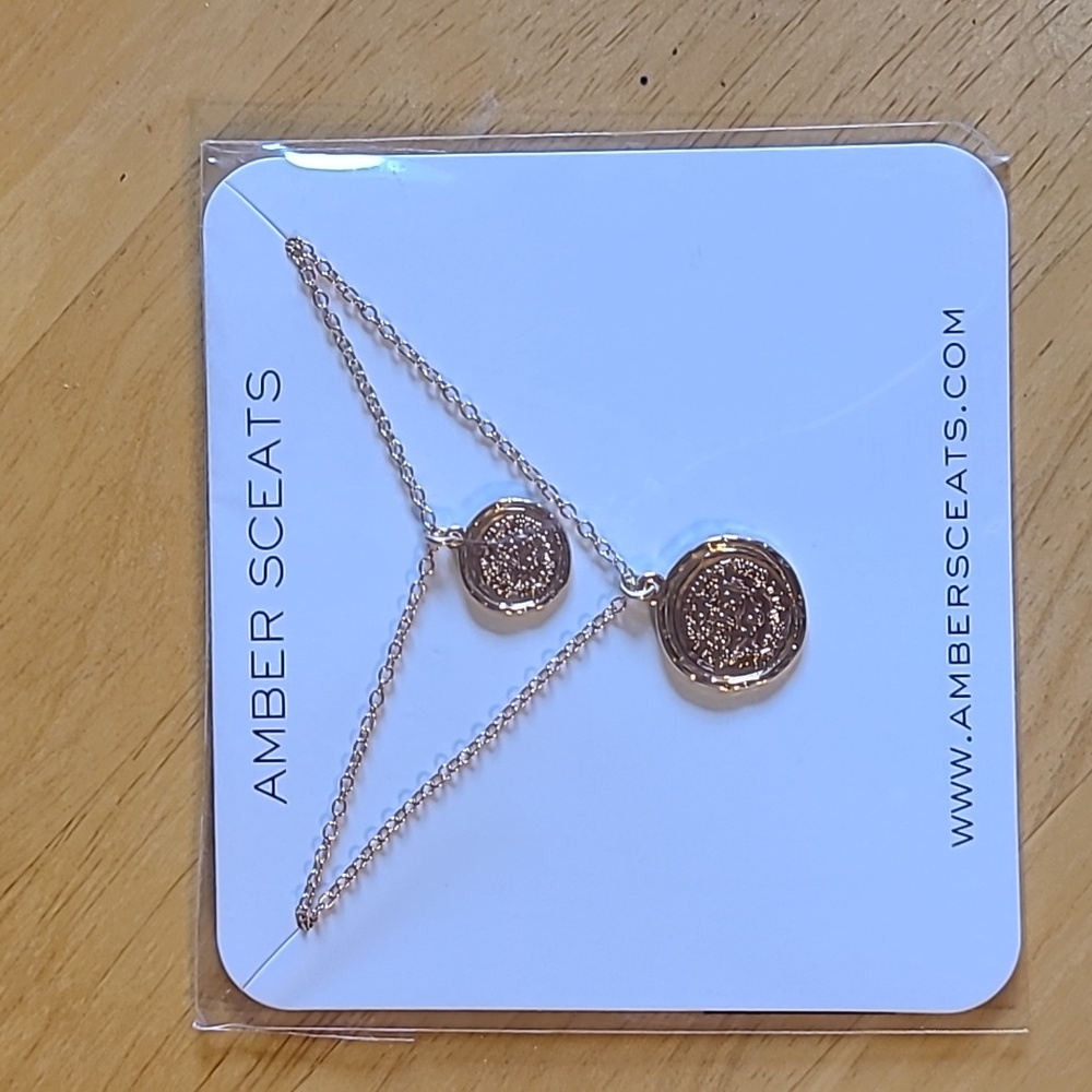 Never worn layered gold necklace